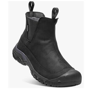 KEEN Men's Anchorage 3 Waterproof Pull On Insulated Snow Boots,Black/Raven,12